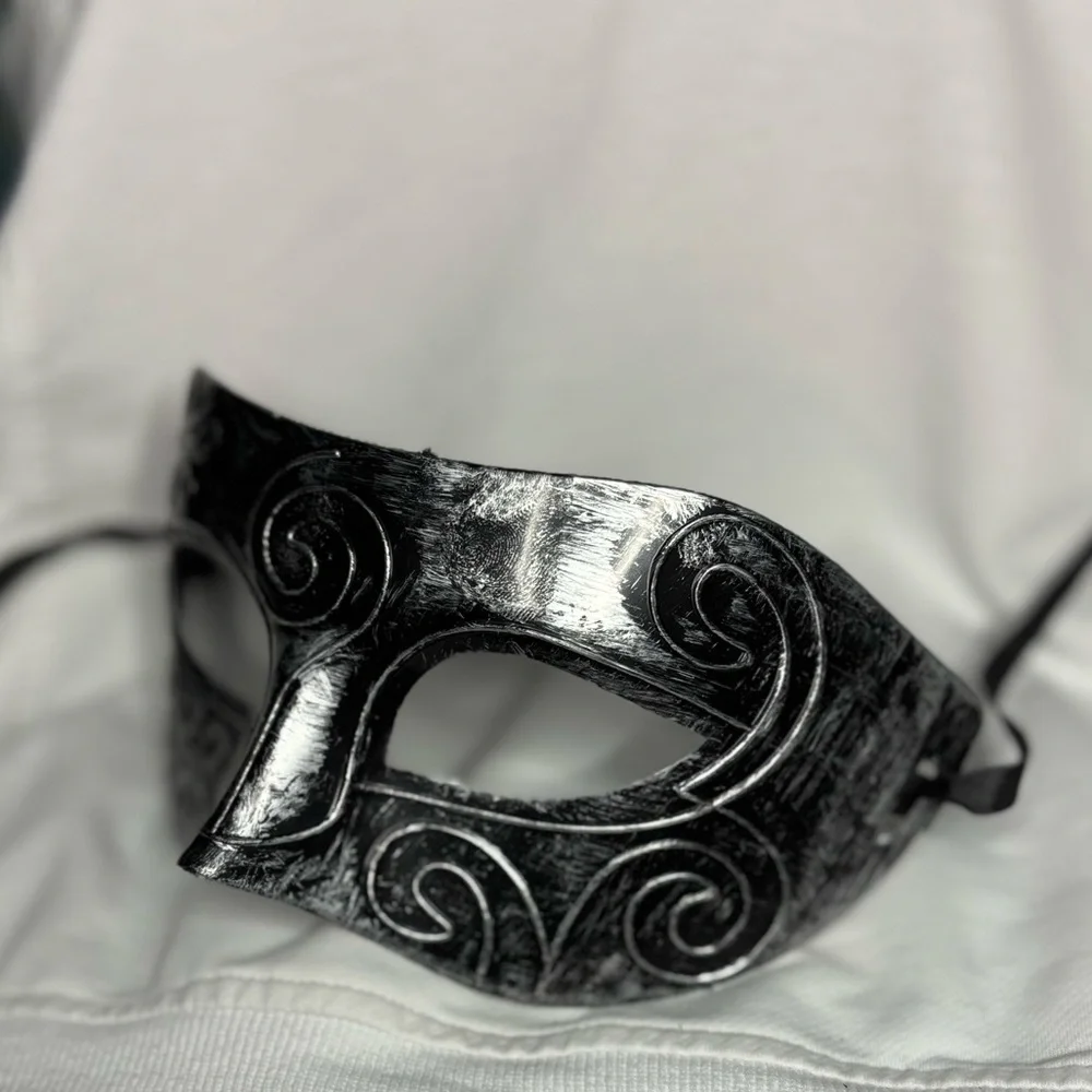 Black and Silver Masquerade Mask